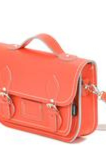 Handmade Leather Midi Satchel Coral Zatchels